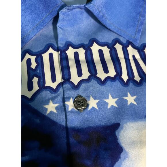 Boyd Coddington y2k All Over Print Hot Rod Car T-shirt Button up Shirt Size XL - Picture 6 of 10